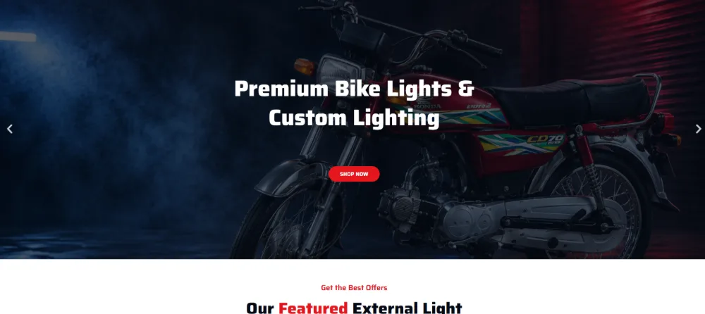 A bike lighting and accessories store