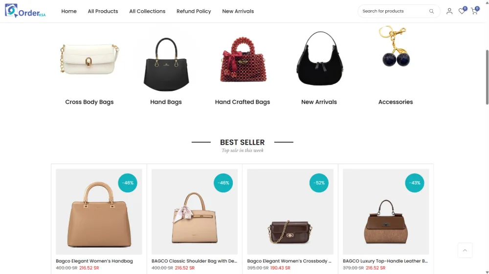 A handbag store built for Saudi shoppers